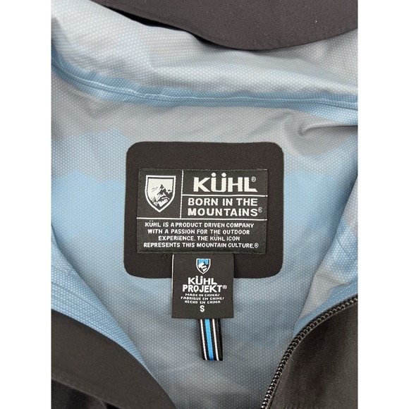 Kuhl Projekt Jacket Mens Small Black Waterproof Hooded Stretch Windbreaker - Picture 4 of 13